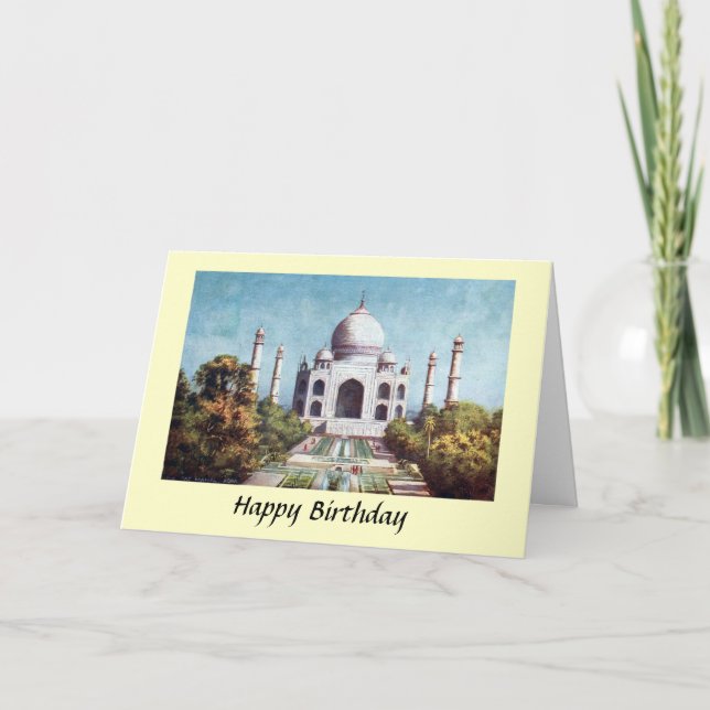 Cartão Birthday Card - Taj Mahal, Agra, India (Frente)