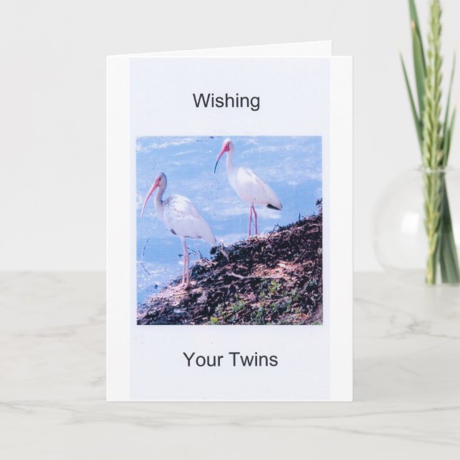 Cartão Birthday Card-Twins (Frente)