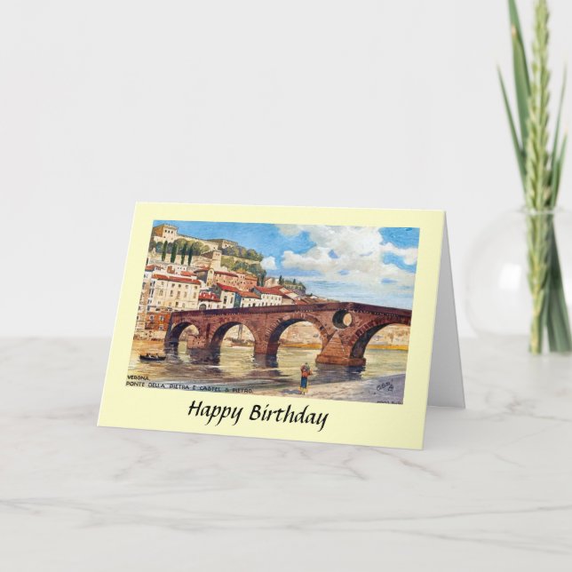 Cartão Birthday Card - Verona, Italy (Frente)