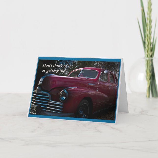 Cartão Birthday Card vintage car (Frente)
