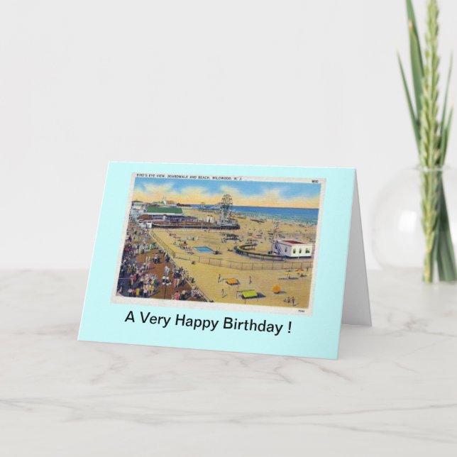 Cartão Birthday Card - Wildwood, Nova Jersey (Frente)