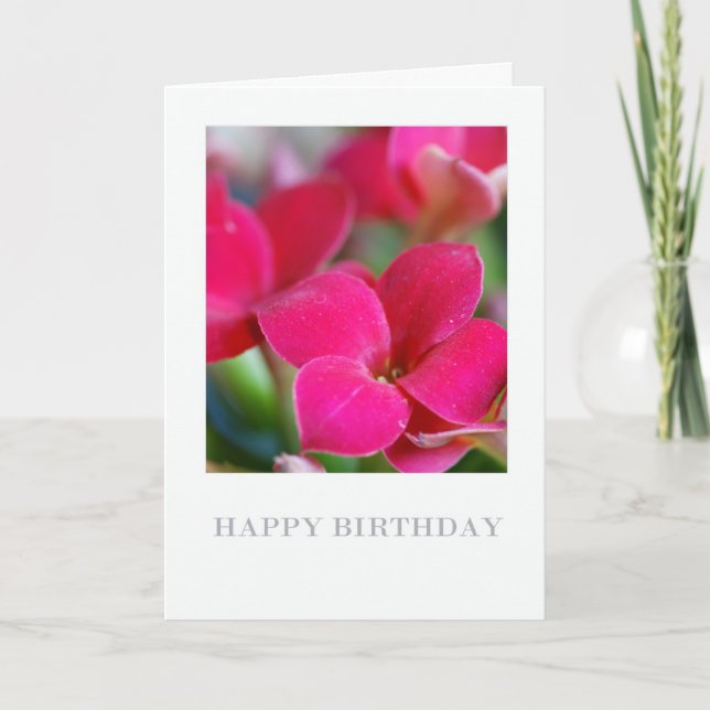 Cartão Birthday Card With Flowers (Frente)
