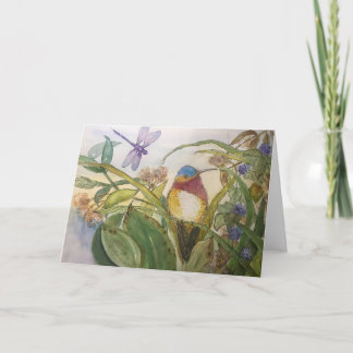 Cartão Birthday Card with Hummingbird