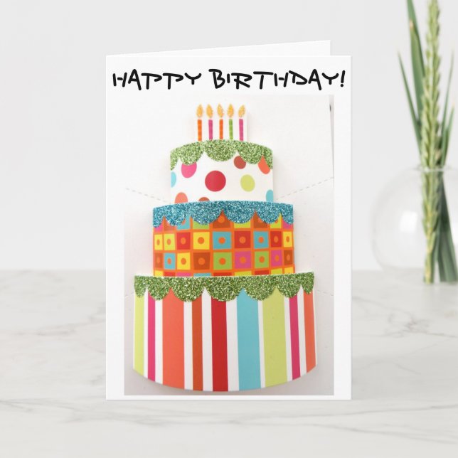 Cartão Birthday Card with the biggest birthday cake ever! (Frente)