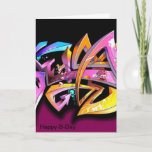 Cartão birthday cards<br><div class="desc">graffiti cards</div>
