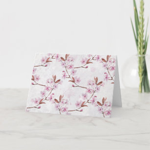 Cartão Birthday Cherry Blossoms