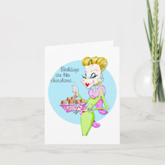 Cartão Birthday/Chocolate & Birthdays card