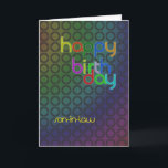 Cartão Birthday circles for son-in-law<br><div class="desc">A design of circles with a font that fits between them. A birthday card with a masculine feel for a son-in-law.</div>