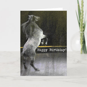 Cartão Birthday Circus Horse Lace Texture