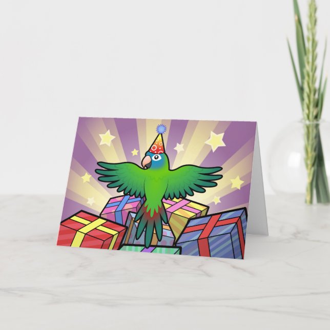 Cartão Birthday Conure / Lorikeet / Parrot (Frente)