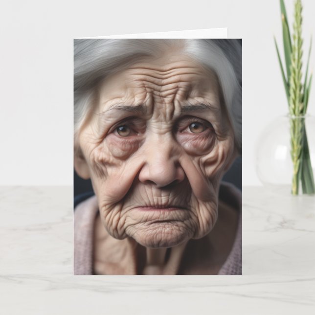 Cartão Birthday Cranky Old Lady (Frente)