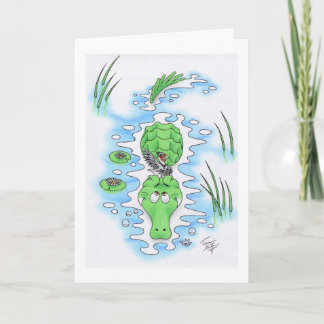 Cartão Birthday Crocodile