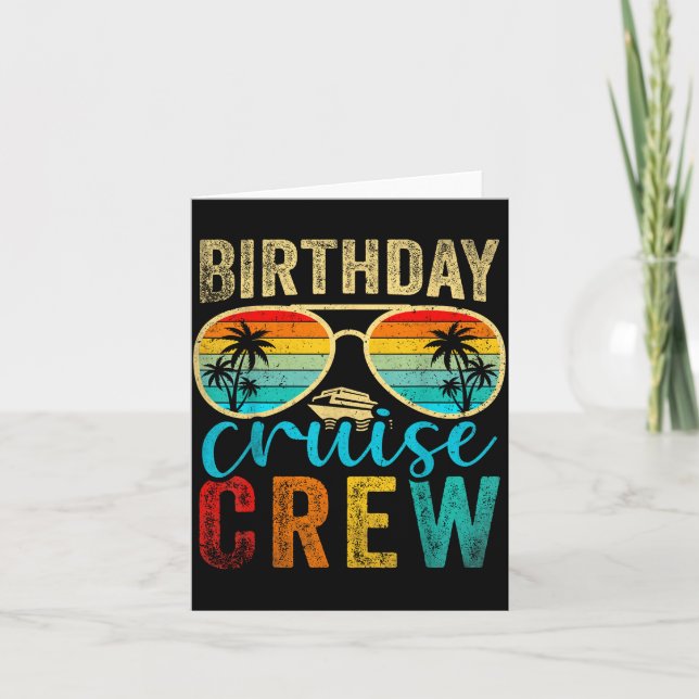 Cartão Birthday Cruise Crew Cruise Birthday Cruising Trip (Frente)