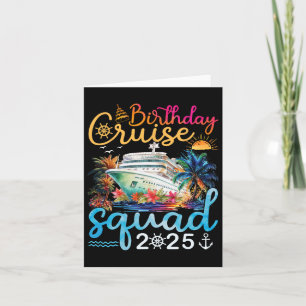 Cartão Birthday Cruise Squad 2025 Family Cruise Vacation