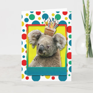 Cartão Birthday Cupcake - Koala