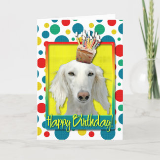 Cartão Birthday Cupcake - Saluki