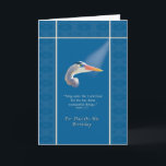 Cartão Birthday,  Dad, Religious, Great Blue Heron Bird<br><div class="desc">In the glow of the light,  the Great Blue Heron lends a visual picture for the sentiment expressed in the Bible verse on this birthday greeting card. Feel free to change the inside of the card to suit your needs.</div>