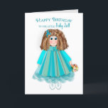 Cartão Birthday, Daughter, Baby Doll Curly Hair and Dress<br><div class="desc">Charming and so sweet greeting that that special little girl in your life.  Doll and dollhouses are the things most love the best.
See other categories with the same and/or similar images and other products.</div>