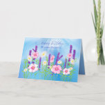 Cartão Birthday Daughter Soft Delicate Flower Garden Blue<br><div class="desc">Beautiful flower garden against blue sky in many categories for that special lady who loves flowers.</div>