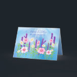 Cartão Birthday Daughter Soft Delicate Flower Garden Blue<br><div class="desc">Beautiful flower garden against blue sky in many categories for that special lady who loves flowers.</div>