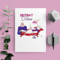 Birthday Diva Birthday Card