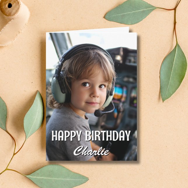 Cartão Birthday Dog Pilot Aviator Sunglasses Plane Funny (Criador carregado)