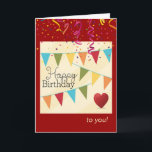 Cartão Birthday Fanfare for Him Card<br><div class="desc">A special, just the right amount of fanfare, but not overly mushy birthday card for him.</div>