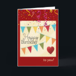 Cartão Birthday Fanfare for Him Card<br><div class="desc">A special,  just the right amount of fanfare,  but not overly mushy birthday card for him.</div>