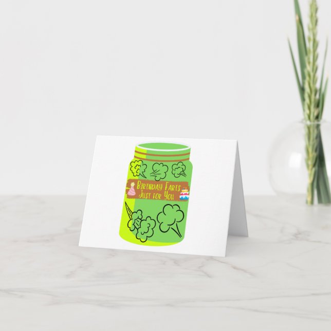 Cartão Birthday Fart Jar (Frente)