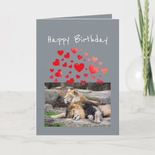 Cartão Birthday Flirty Lion Couple of Fun Humor