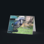 Cartão Birthday for Granddaughter, Blue Jay at Feeder<br><div class="desc">Photograph of a Blue Jay at a bird feeder. Perfect for that special bird lover. Birthday card for a granddaughter. Image and verse copyright © 2014,  Shoaff Ballanger Studios.</div>