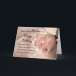 Cartão Birthday for Like a Mother to me aged 35<br><div class="desc">An antique look card featuring a candle and a rose lying on satin and lace. A birthday card for a someone special.</div>