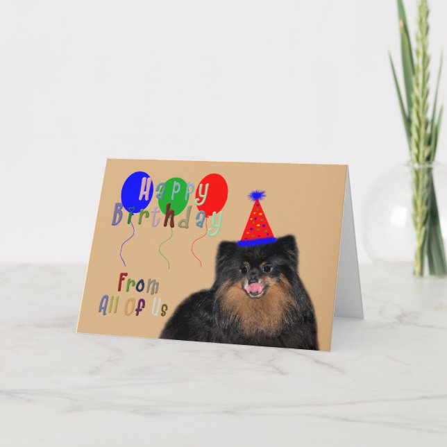 Cartão Birthday From All Of Us Greeting Card (Frente)