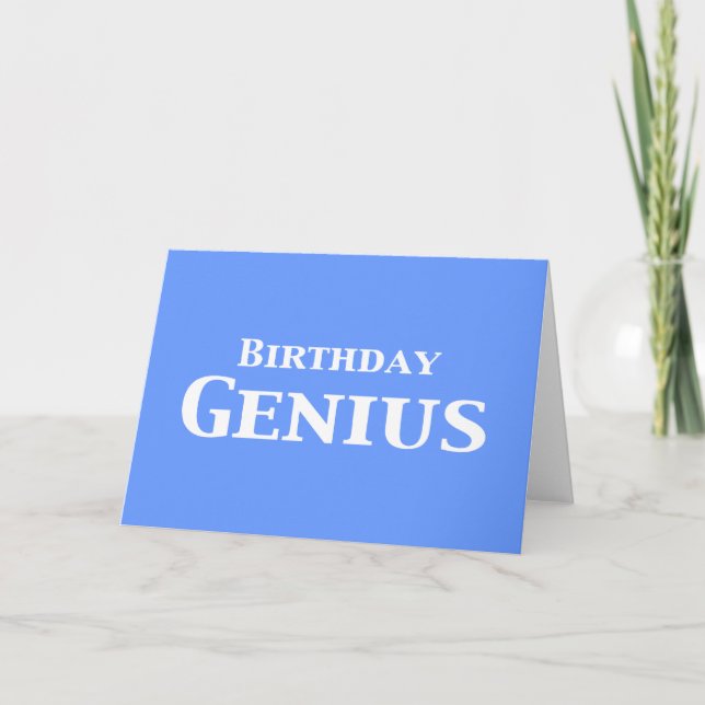 Cartão Birthday Genius Gifts (Frente)
