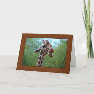 Cartão Birthday Giraffe 29 Again Greeting Card