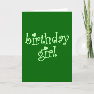 Cartão Birthday Girl for St. Patrick's Day Birthday Girls