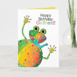 Cartão Birthday, Girlfriend, Frog Kaleidoscope Collection<br><div class="desc">See many other designs in this bright Kaleidoscope Collection.  See under MY COLLECTIONS - KALEIDOSCOPE COLLECTION</div>