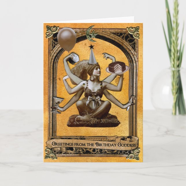 Cartão Birthday Goddess (Frente)