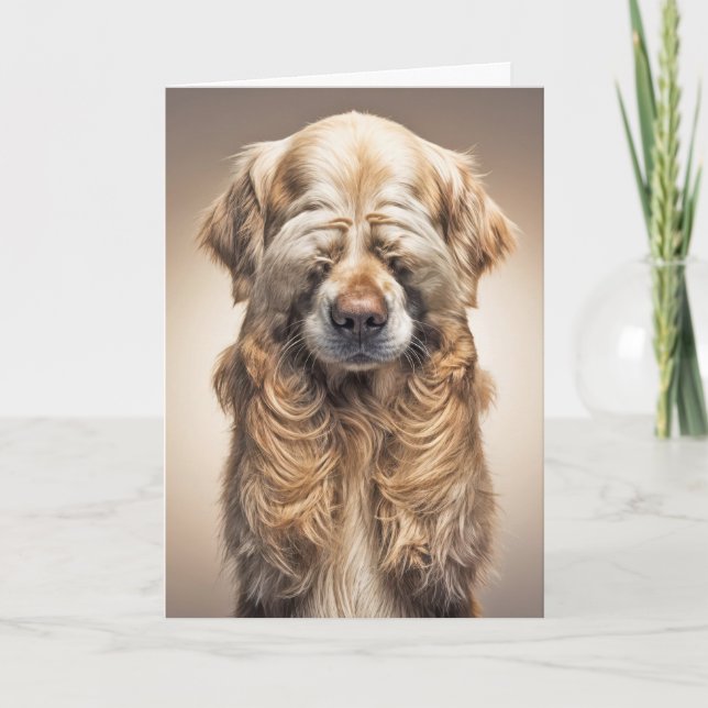 Cartão Birthday Golden Retriever Getting Old Humor (Frente)