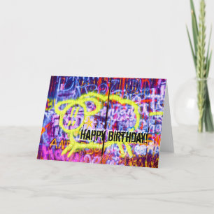 Cartão Birthday Graffiti Sheep 2