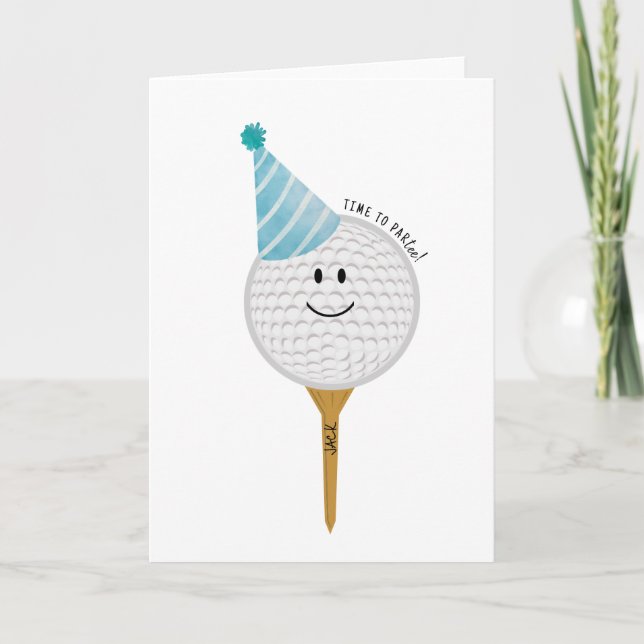 Cartão Birthday Greeting Card for Golf Lover (Frente)