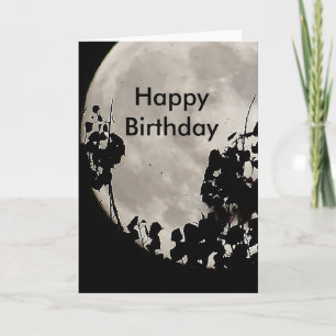 Cartão Birthday greeting card mystic moon