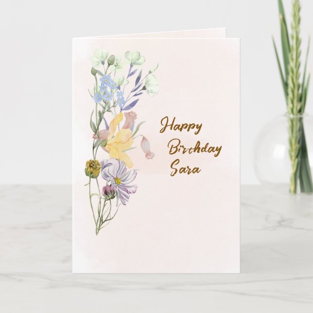 Cartão Birthday Greetings Card  (Frente)