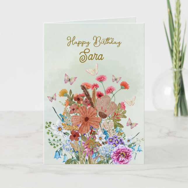 Cartão Birthday Greetings Card  (Frente)