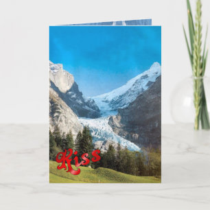 Cartão Birthday Greetings - Glacier, Grindelwald