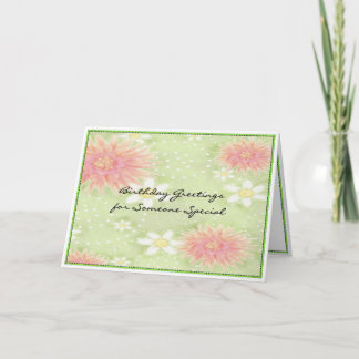 Cartão Birthday Greetings - Someone Special