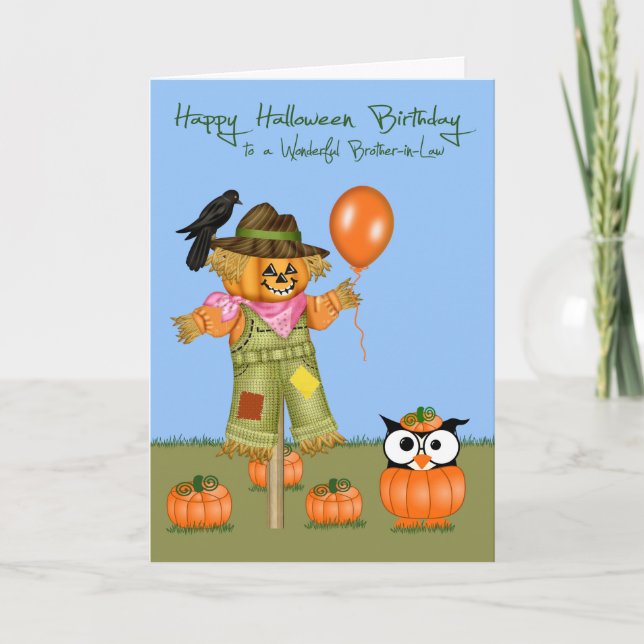 Cartão Birthday Halloween Brother-in-Law Greeting Cards (Frente)