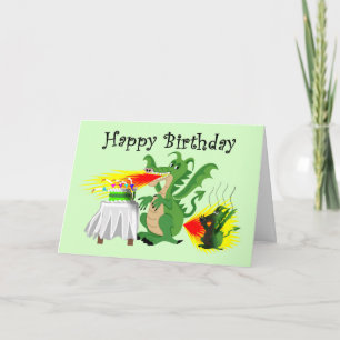 Cartão Birthday Joke Cartoon Style Dragons
