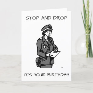 CARTÃO **BIRTHDAY LAWS** FOR THE POLICEWOMAN IN YOUR LIFE