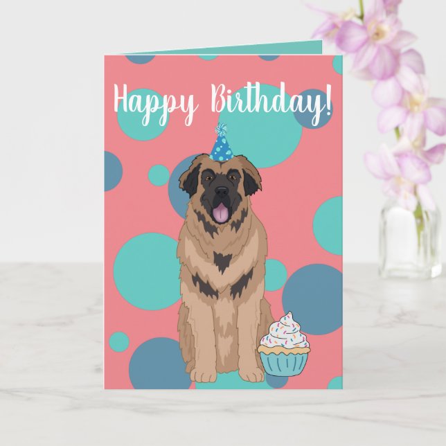 Cartão Birthday Leonberger Card (Orquídea)